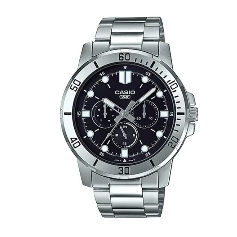 Casio Enticer Multifunction Black Dial Men's Watch- MTP-VD300D-1